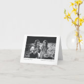 ミニマモダンリストカスタムフォトタイプライターホリデー カード (黄色い花)