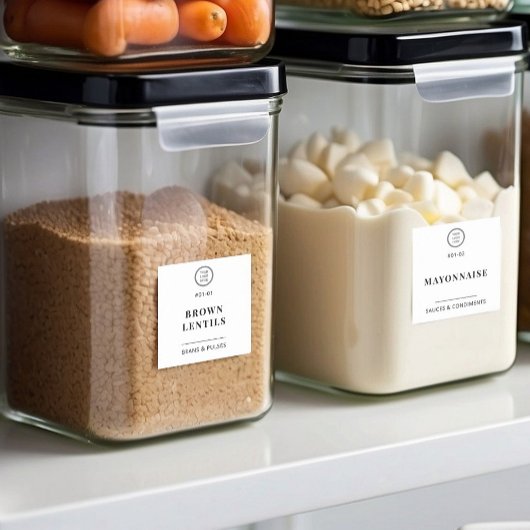 ミニマモダンリストカスタムロゴ食品保管ラベル シール