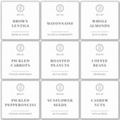 ミニマモダンリストカスタムロゴ食品保管ラベル シール (正面)