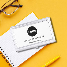 ミニマモダンリストカスタムロシンプルゴ白黒 名刺入れ