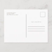 ミニマモダンリストカスタム写真卒業 案内ポストカード (裏面)