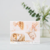 ミニマモダンリストカスタム写真感謝祭 シーズンポストカード (スタンド正面)