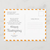 ミニマモダンリストカスタム写真感謝祭 シーズンポストカード (裏面)