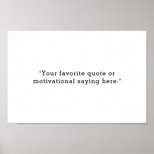 ミニマモダンリストカスタム引用文ポスター ポスター (正面)