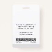 ミニマモダンリストカスタム社員フォトカードロゴ バッジ (裏面)