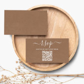 ミニマモダンリストカスタムQRコードウェディングRSVP エンクロージャーカード