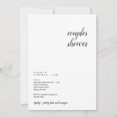 ミニマモダンリストカップルのシャワー招待状 招待状 (正面)