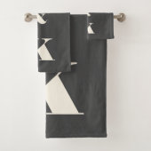 ミニマモダンリストカップルモノクロ バスタオルセット (インサイチュ)