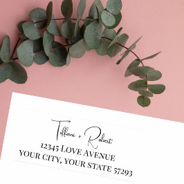 ミニマモダンリストカップル差出人住所結婚ズ セルフインキングスタンプ