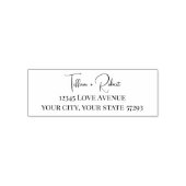 ミニマモダンリストカップル差出人住所結婚ズ セルフインキングスタンプ (デザイン)