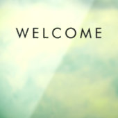 ミニマモダンリストカフェウェルカムサインのシール ウィンドウサイン (シート3)