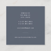 ミニマモダンリストカメラフォーカスフォトフォトフォトグラファー スクエア名刺 (裏面)