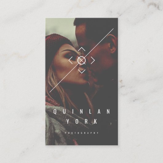 ミニマモダンリストカメラフォーカスフォトフォトフォトグラファー 名刺 (正面)