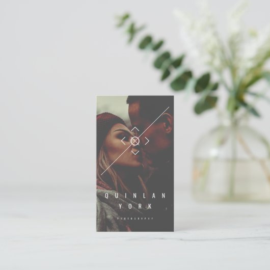 ミニマモダンリストカメラフォーカスフォトフォトフォトグラファー 名刺 (スタンド正面)