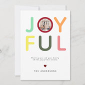 ミニマモダンリストカラフルの明るい楽しい写真 シーズンカード (正面)