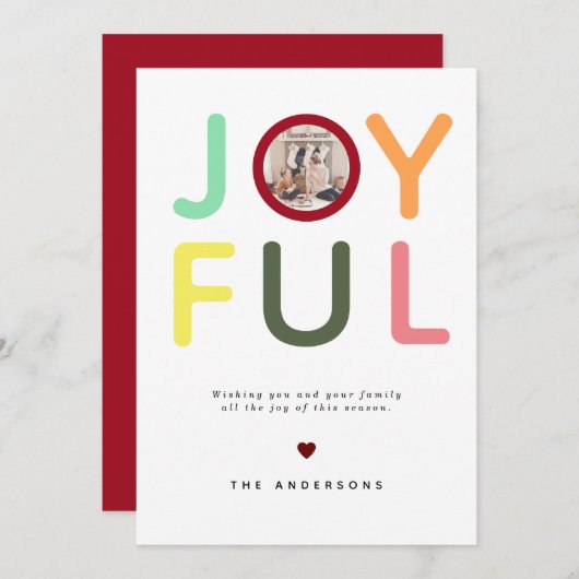 ミニマモダンリストカラフルの明るい楽しい写真 シーズンカード (正面/裏面)