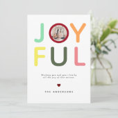 ミニマモダンリストカラフルの明るい楽しい写真 シーズンカード (スタンド正面)