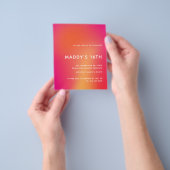 ミニマモダンリストカラフル抽象芸術スウィート16 Invite チラシ (手)