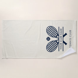 ミニマモダンリストカントリークラブネームテニスチーム ビーチタオル