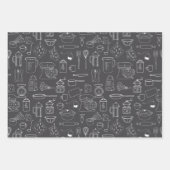 ミニマモダンリストキッチン料理器具 ラッピングペーパーシート (正面3)