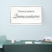 ミニマモダンリストクインセアニラ誕生日バナー 横断幕 (トレードショー)