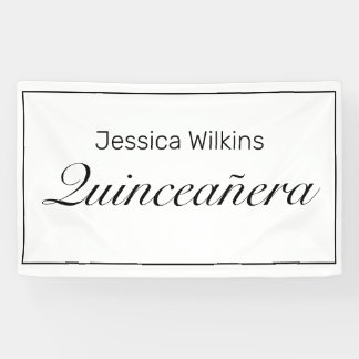 ミニマモダンリストクインセアニラ誕生日バナー 横断幕