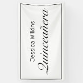 ミニマモダンリストクインセアニラ誕生日バナー 横断幕 (縦)