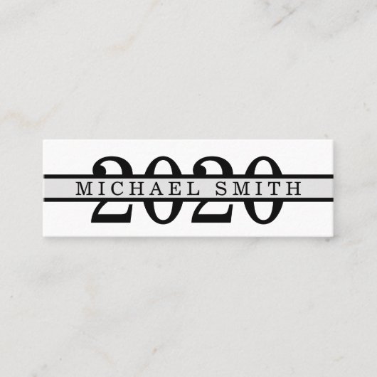 ミニマモダンリストクラシックの挿入カードの卒業 スキニー名刺 (正面)