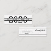 ミニマモダンリストクラシックの挿入カードの卒業 スキニー名刺 (正面/裏面)