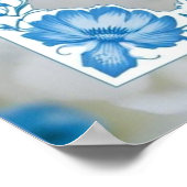 ミニマモダンリストクラシックの花結婚の数 ポスター (角)