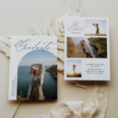 ミニマモダンリストクラシックのArch写真卒業 招待状