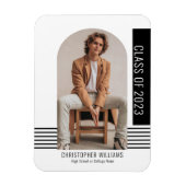 ミニマモダンリストクラス年卒業ブラック マグネット (縦)