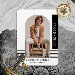 ミニマモダンリストクラス年卒業ブラック マグネット