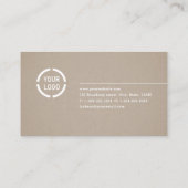 ミニマモダンリストクラフトカスタムプロフェッショナルブシン 名刺 (裏面)