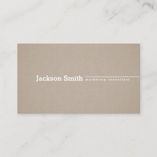 ミニマモダンリストクラフトカスタムプロフェッショナルブシン 名刺 (正面)