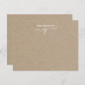 ミニマモダンリストクラフトパーソナライズされた静止型 ノートカード (正面/裏面)