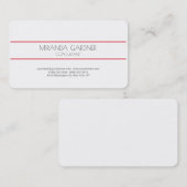 ミニマモダンリストクリエイティブコンサルタント赤白 名刺 (正面/裏面)