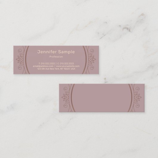 ミニマモダンリストクリエイティブデザイントレンディーテンプレート スキニー名刺 (正面/裏面)