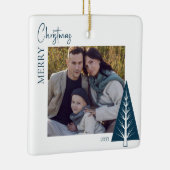 ミニマモダンリストクリスマス写真クリスマス記念品 セラミックオーナメント (右)