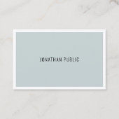 ミニマモダンリストクールブルーグリーンお洒落テンプレート 名刺 (正面)