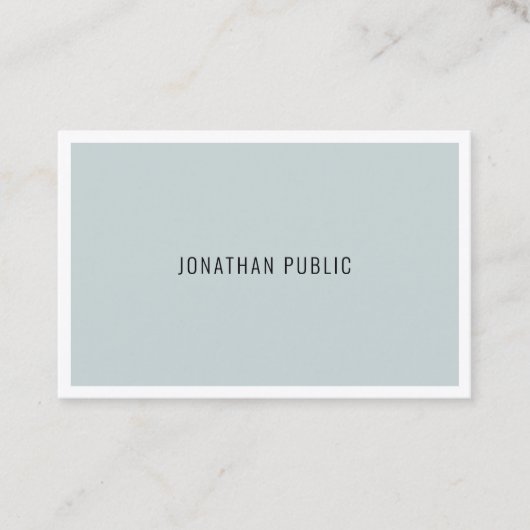 ミニマモダンリストクールブルーグリーンお洒落テンプレート 名刺 (正面)