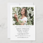 ミニマモダンリストグラード2写真卒業パーティー 招待状 (裏面)