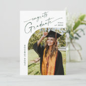 ミニマモダンリストグラード2写真卒業パーティー 招待状 (スタンド正面)