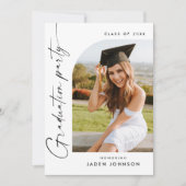 ミニマモダンリストグラード2写真卒業パーティー 招待状 (正面)