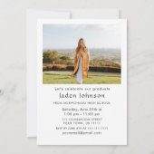 ミニマモダンリストグラード2写真卒業パーティー 招待状 (裏面)