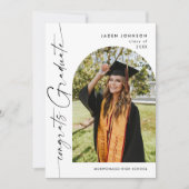 ミニマモダンリストグラード2写真卒業パーティー 招待状 (正面)