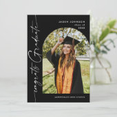 ミニマモダンリストグラード2写真卒業パーティー 招待状 (スタンド正面)