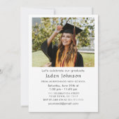 ミニマモダンリストグラード2写真卒業パーティー 招待状 (裏面)