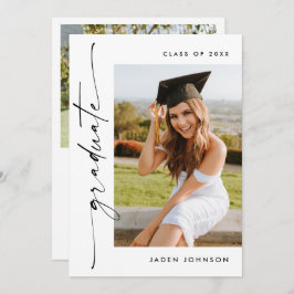 ミニマモダンリストグラード2写真卒業パーティー 招待状