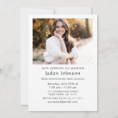 ミニマモダンリストグラード2写真卒業パーティー 招待状 (裏面)